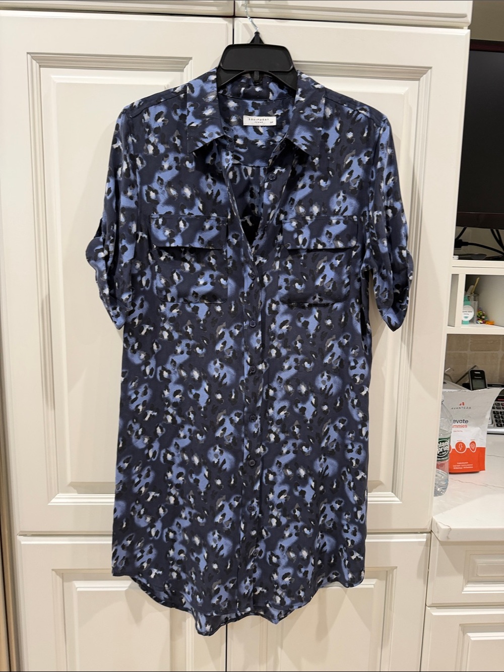 Equipment Button Down Silk Shirt Dress. S. Nwot